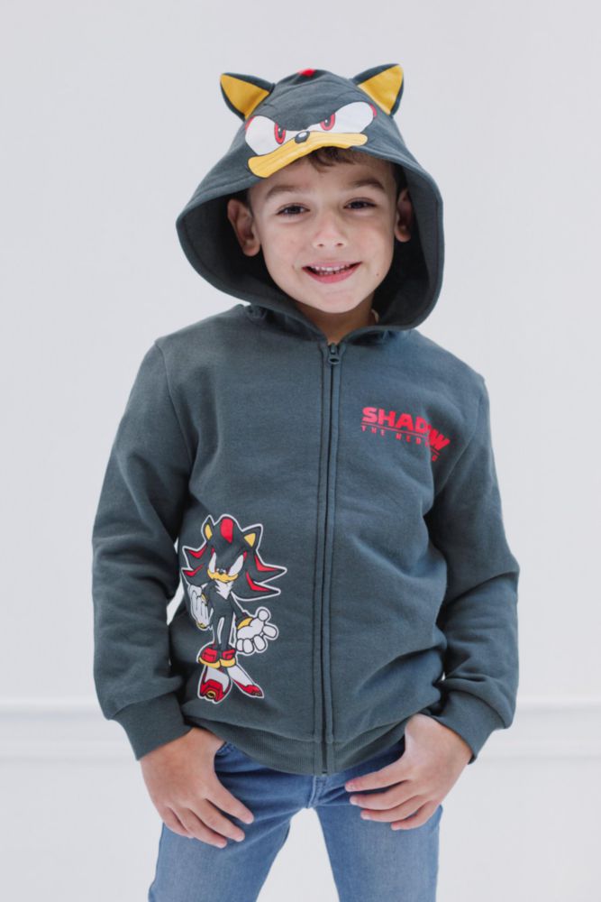 Sudadera con capucha SEGA Sonic Shadow color carbón talla 7-8