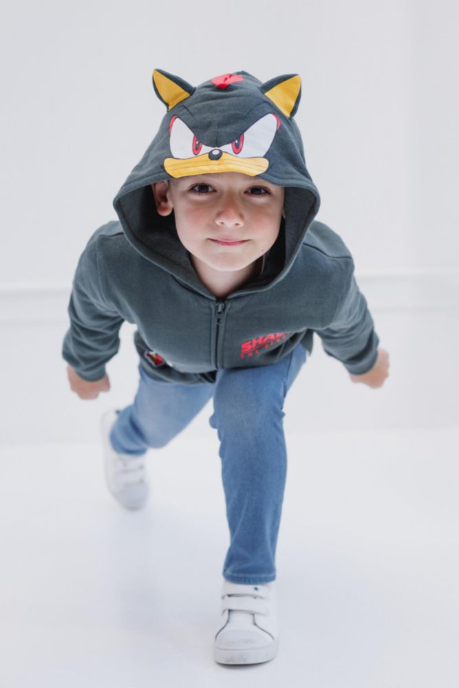 Sudadera con capucha SEGA Sonic Shadow color carbón talla 7-8