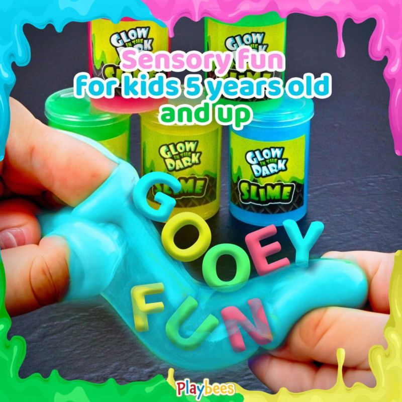Glow in The Dark Slime Playbees paquete de 24 unidades Ninja Turtle para niños