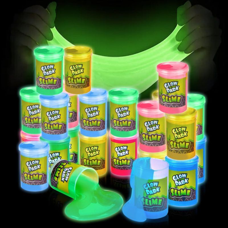 Glow in The Dark Slime Playbees paquete de 24 unidades Ninja Turtle para niños
