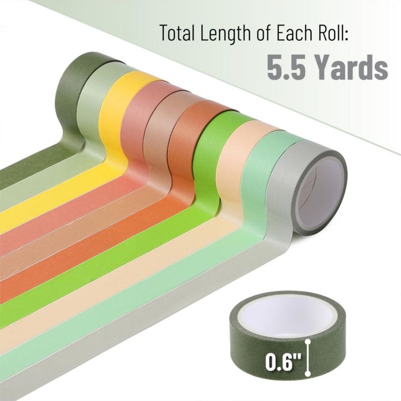 Cinta Washi Mr. Pen 10 rollos 55 yd para álbum de recortes