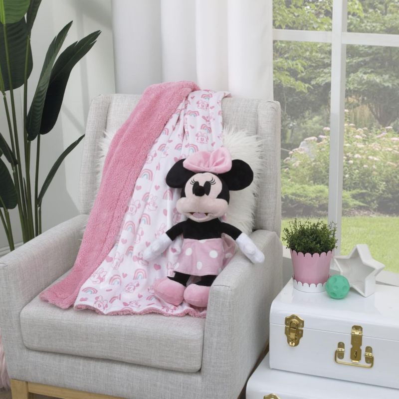 Peluche Disney Minnie Mouse 37 cm Negro Blanco y Rosa