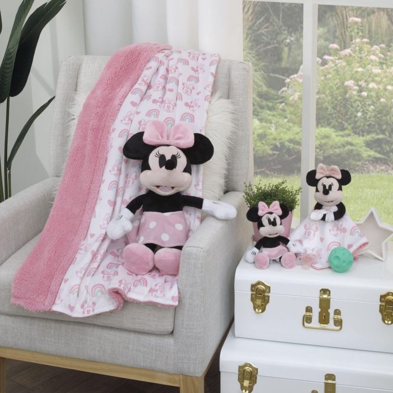 Peluche Disney Minnie Mouse 37 cm Negro Blanco y Rosa