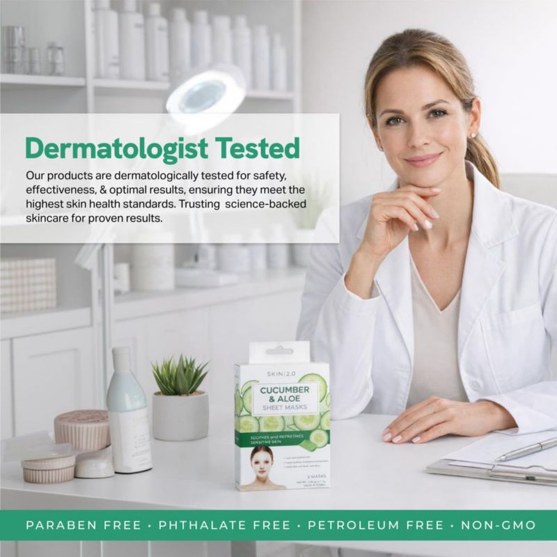 Mascarilla de hoja Skin 2.0 Pepino y Aloe 5 unidades