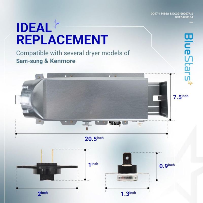 Kit de Elemento Calefactor para Secadora BlueStars DC97-14486A