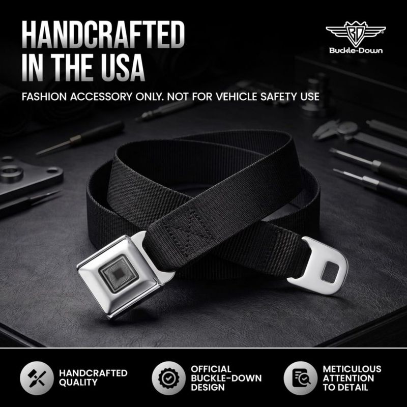 Cinturón infantil Buckle-Down negro 25 cm talla 76‑91 cm