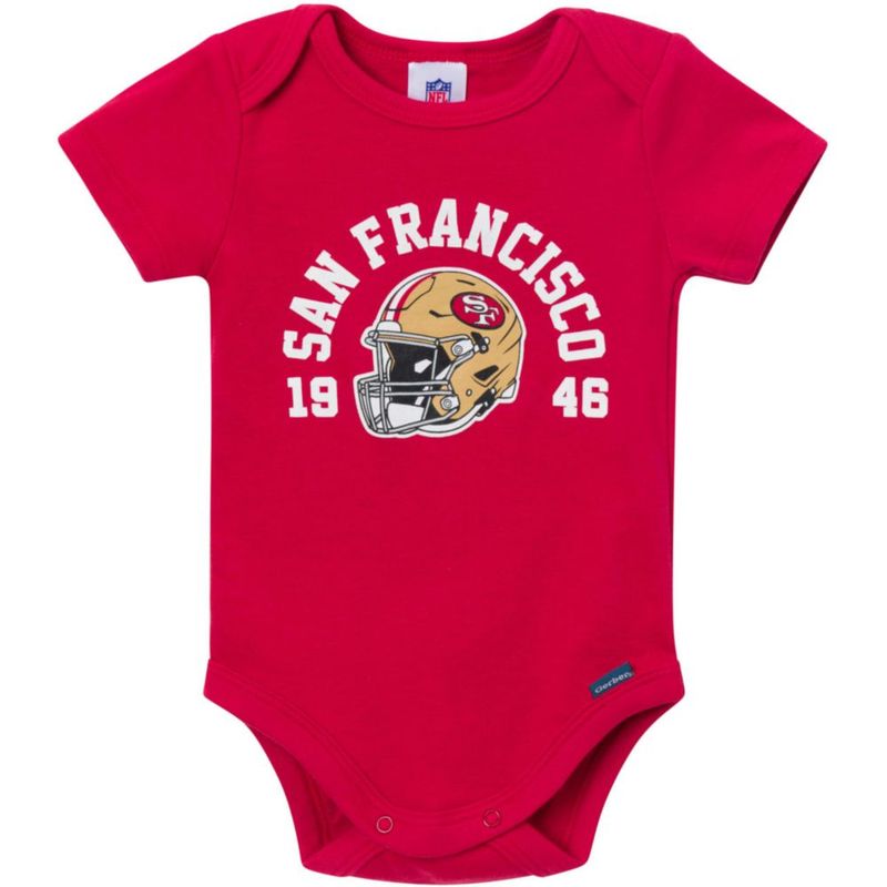 Body Gerber para Bebé Niño NFL Pack de 3 Unidades 0‑3 meses