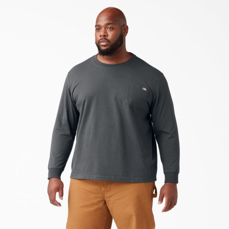 Camiseta Dickies XXL alta de manga larga color carbón