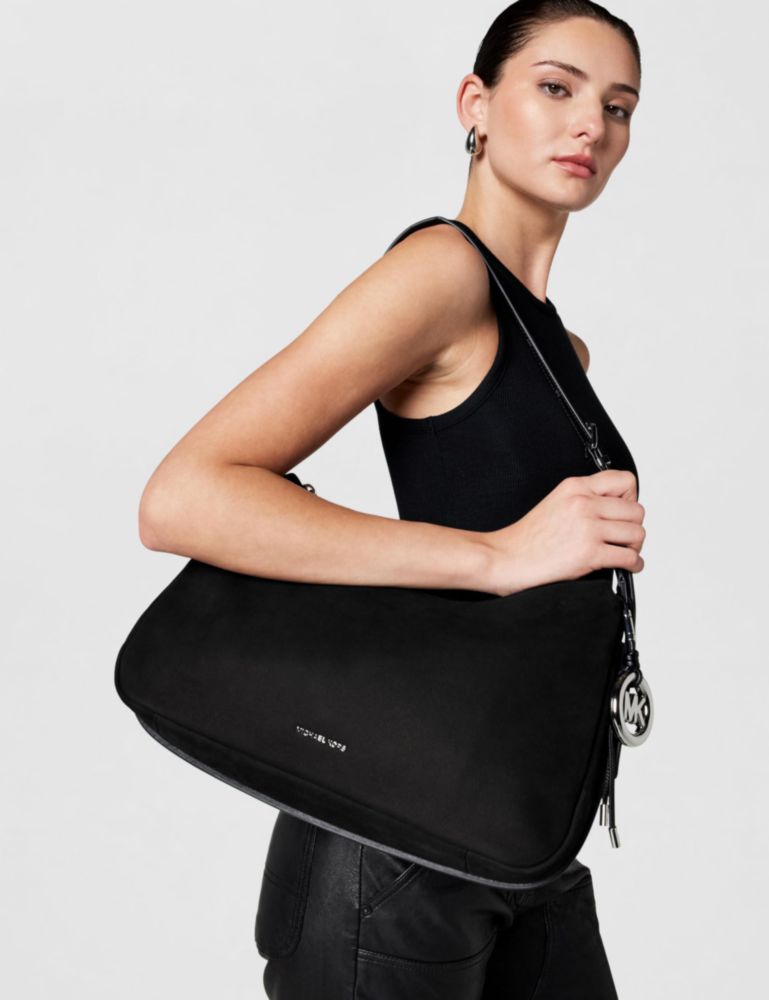 Bolso Michael Kors Nolita Mediano Negro Nubuck