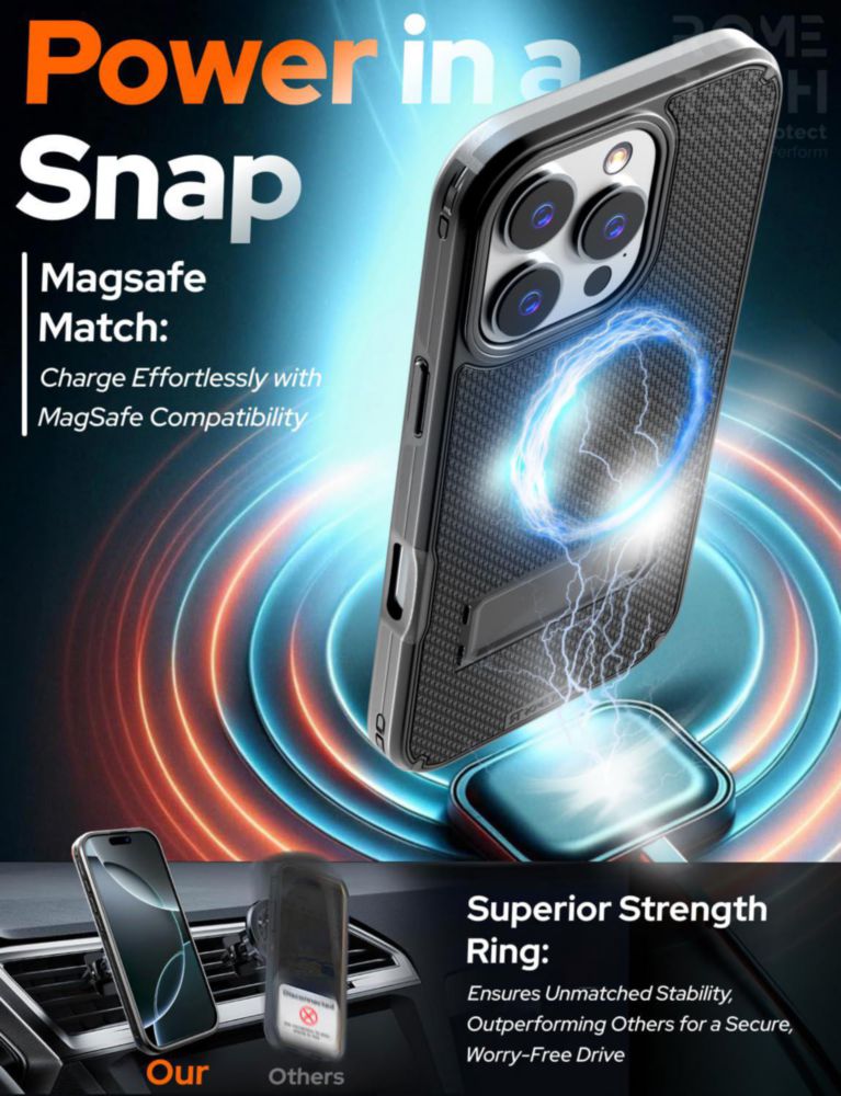 Funda con clip Rome Tech para iPhone 16 Pro Max