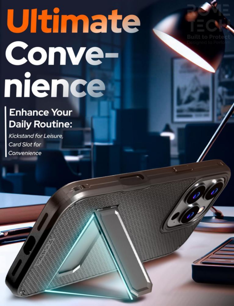 Funda con clip Rome Tech para iPhone 16 Pro Max