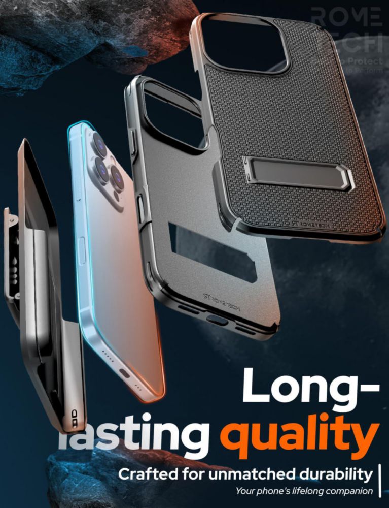 Funda con clip Rome Tech para iPhone 16 Pro Max