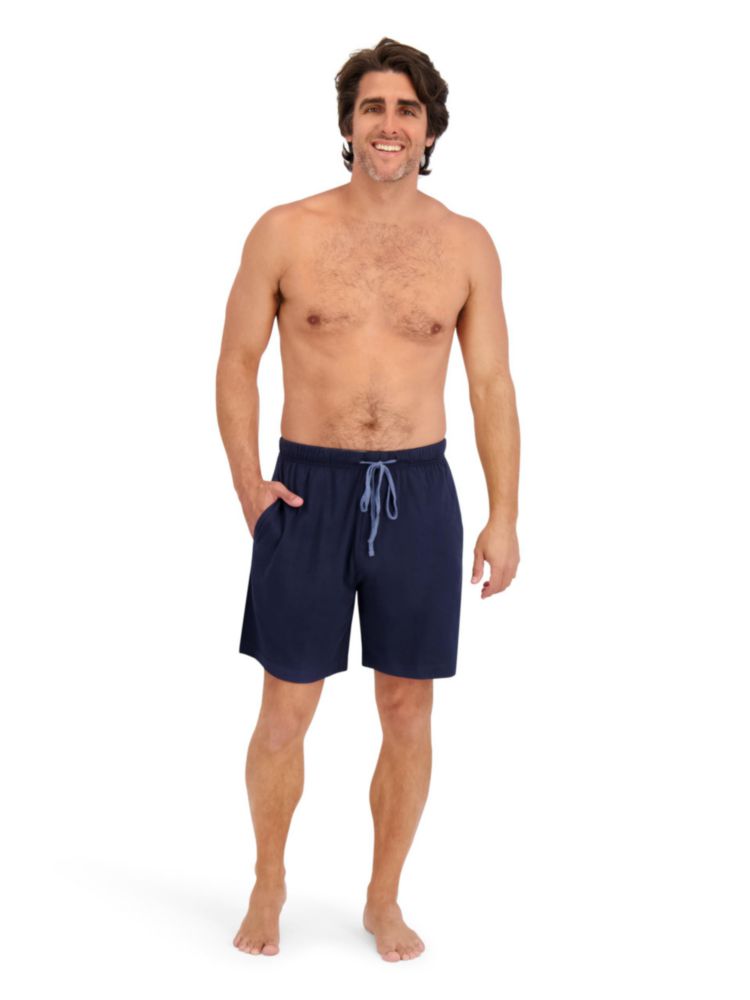Pantalones cortos Hanes 2 unidades de algodón 19 cm con cordón ajustable y bolsillos
