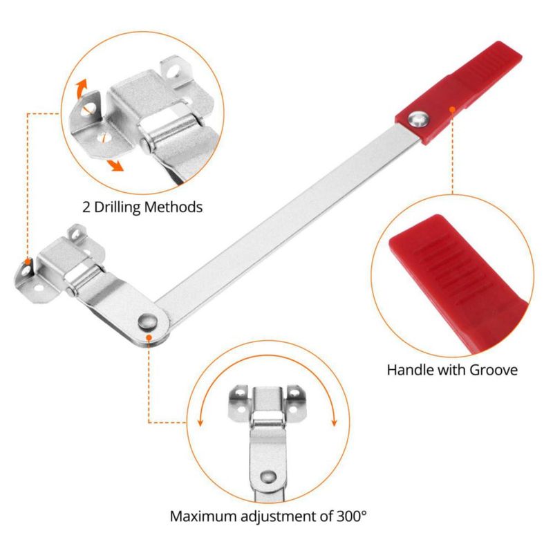 Cerradura de Ventana de Salida para RV QWORK con Manija Roja de Liberación Rápida