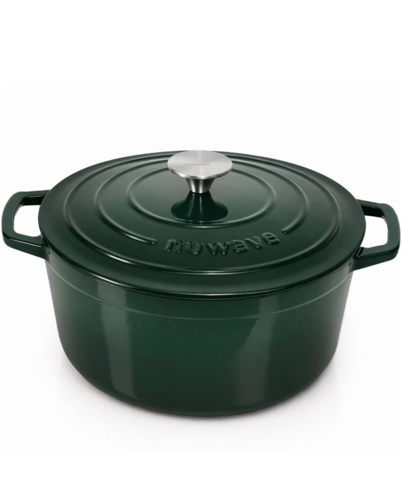 Cazuela Nuwave de 6 QT de hierro fundido esmaltado – Uso intensivo