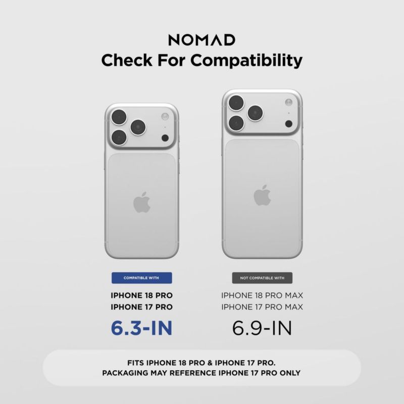 Funda de Cuero NOMAD Magsafe para iPhone 17/18 Pro (Marrón)
