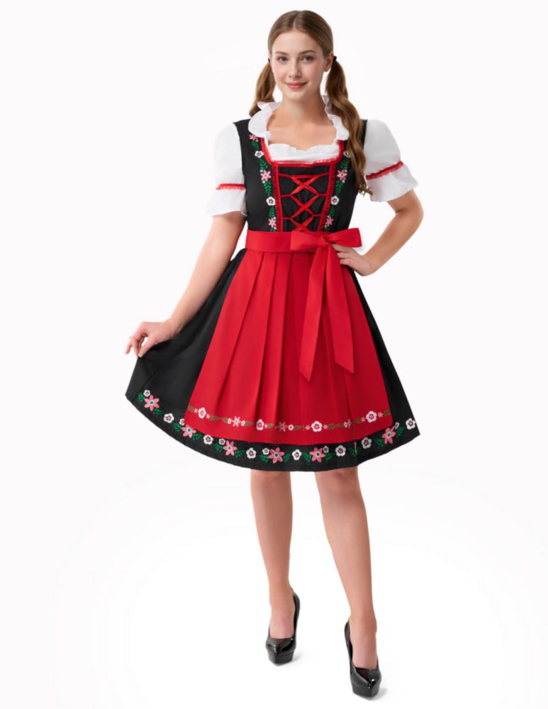 Vestido Oktoberfest Spooktacular Creations con bordado (talla M)