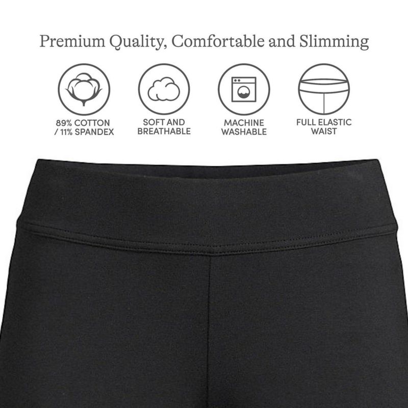Pantalones Lands' End Estrella de Mar de Pierna Recta Talla Grande Negro