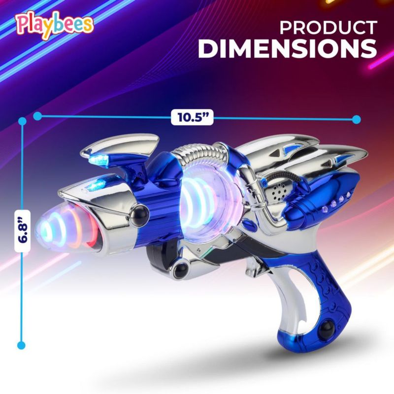 Pistola de Juguete Playbees 2 Unidades con Luz LED y Sonido Láser