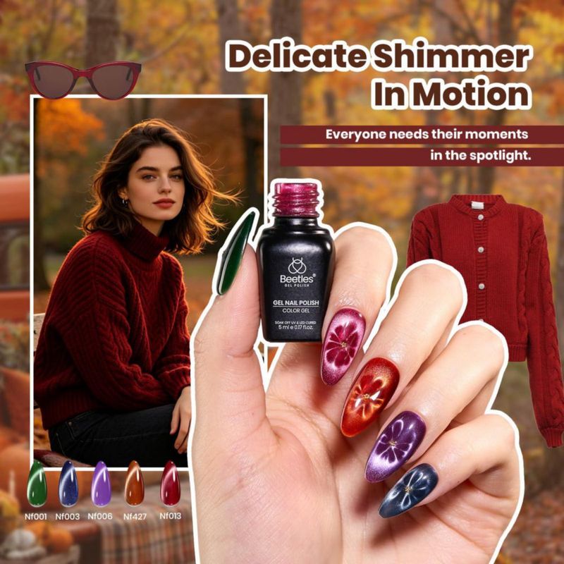 Set de Esmaltes de Gel Beetles 20 colores con efecto cat eye y magnético