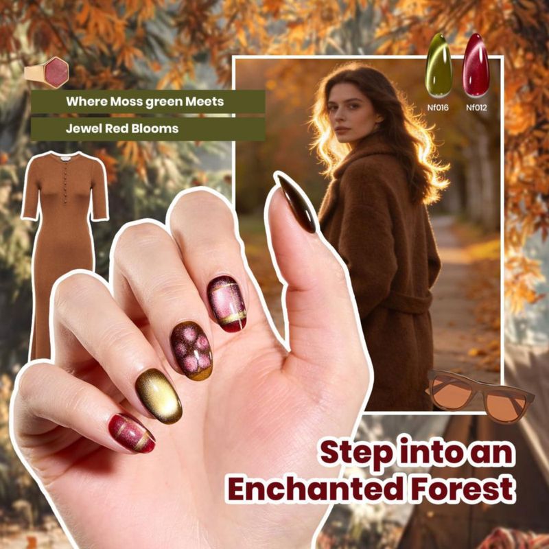 Set de Esmaltes de Gel Beetles 20 colores con efecto cat eye y magnético