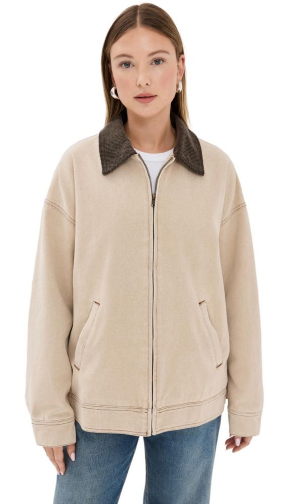 Chaqueta estilo granero Lioness color piedra - XXXS
