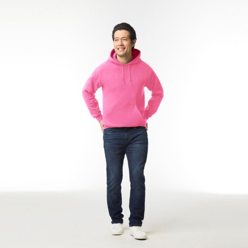 Sudadera con capucha Gildan G18500 Rosa Safety Talla S - Pack de 1