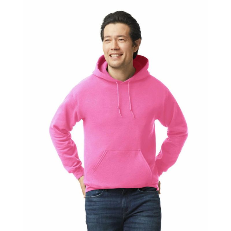 Sudadera con capucha Gildan G18500 Rosa Safety Talla S - Pack de 1
