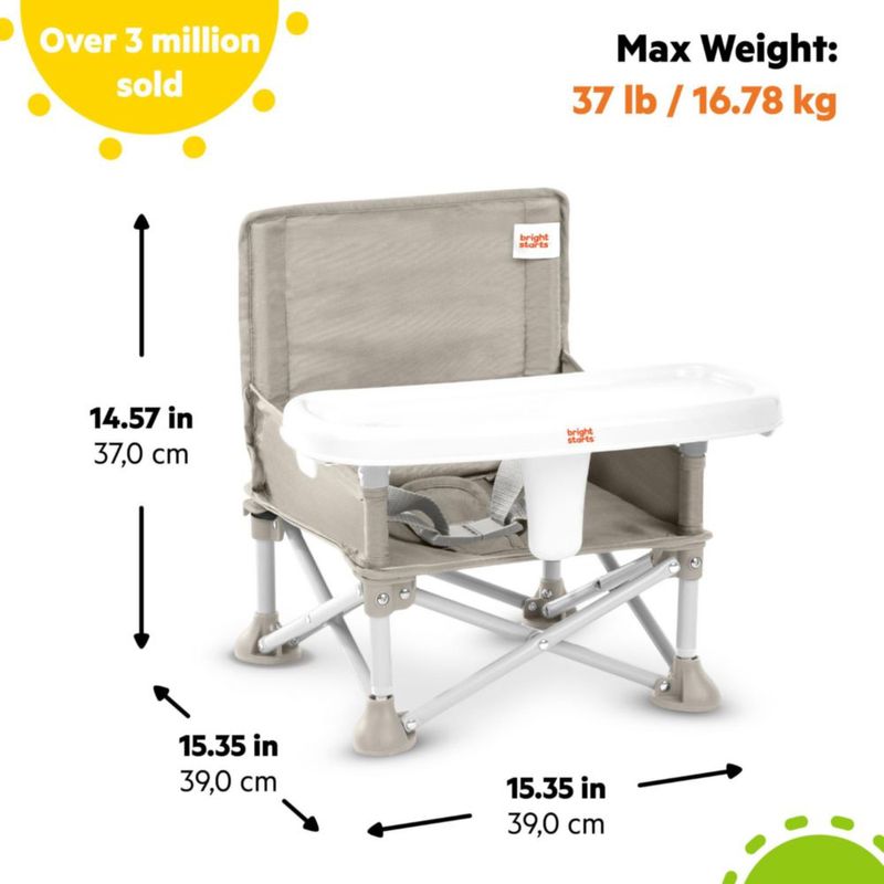 Silla para bebé Bright Starts con asiento elevador y bandeja
