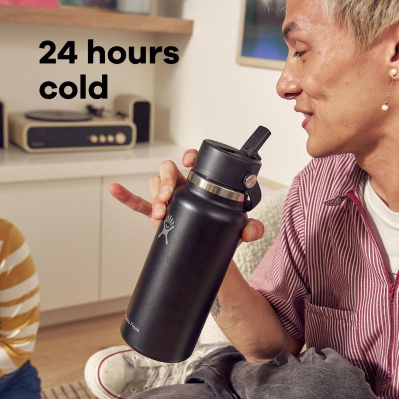 Botella de agua Hydro Flask 950 ml Glitch Black con sorbete