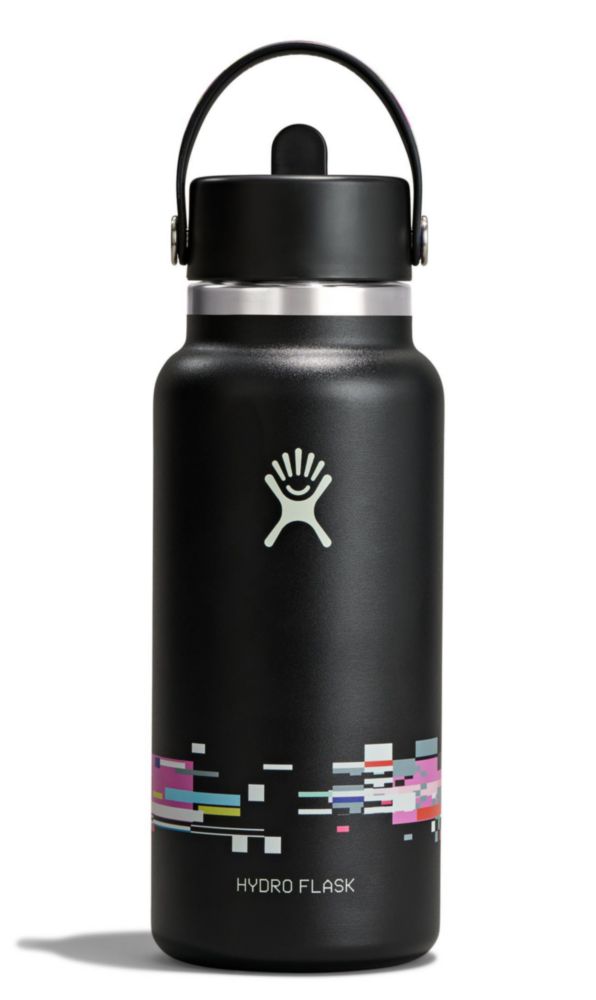 Botella de agua Hydro Flask 950 ml Glitch Black con sorbete