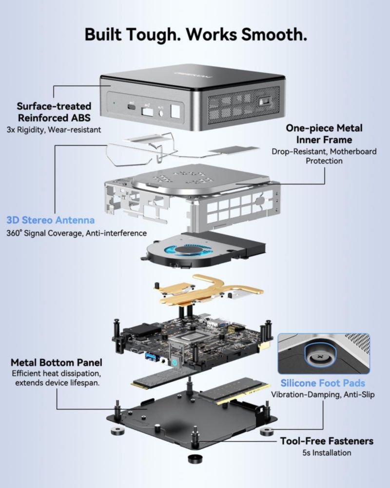 Mini PC GEEKOM Air12 Intel N100 16 GB RAM 512 GB SSD