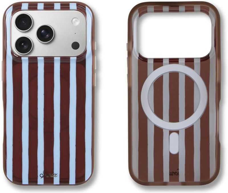 Funda Sonix para iPhone 18/17 Pro con rayas marrón y azul