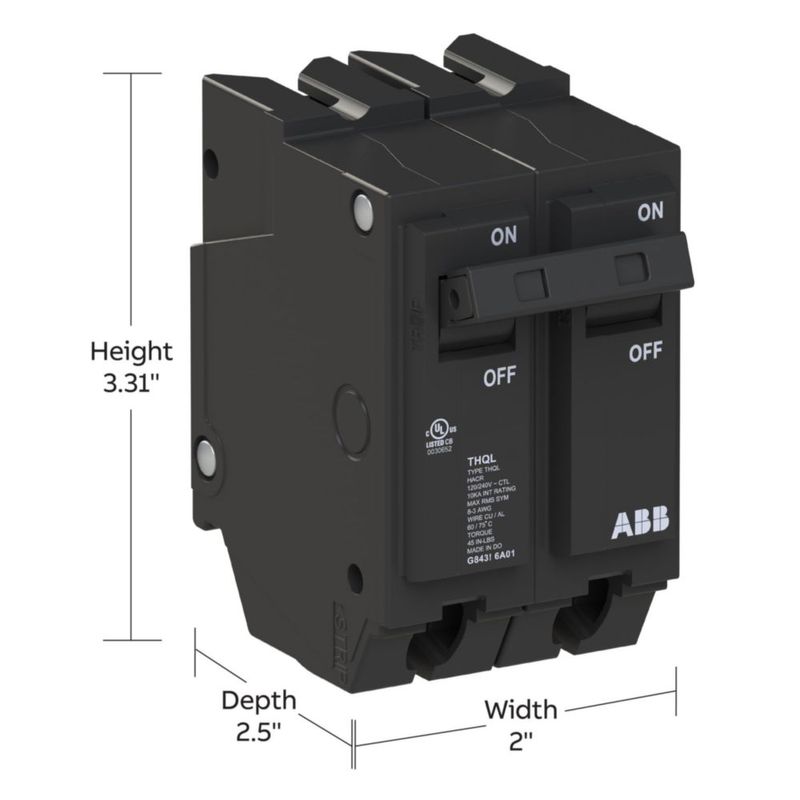 Disyuntor ABB THQL2130 30A de doble polo