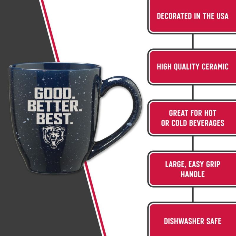 Taza de café Rico Industries 454 ml Chicago Bears azul marino