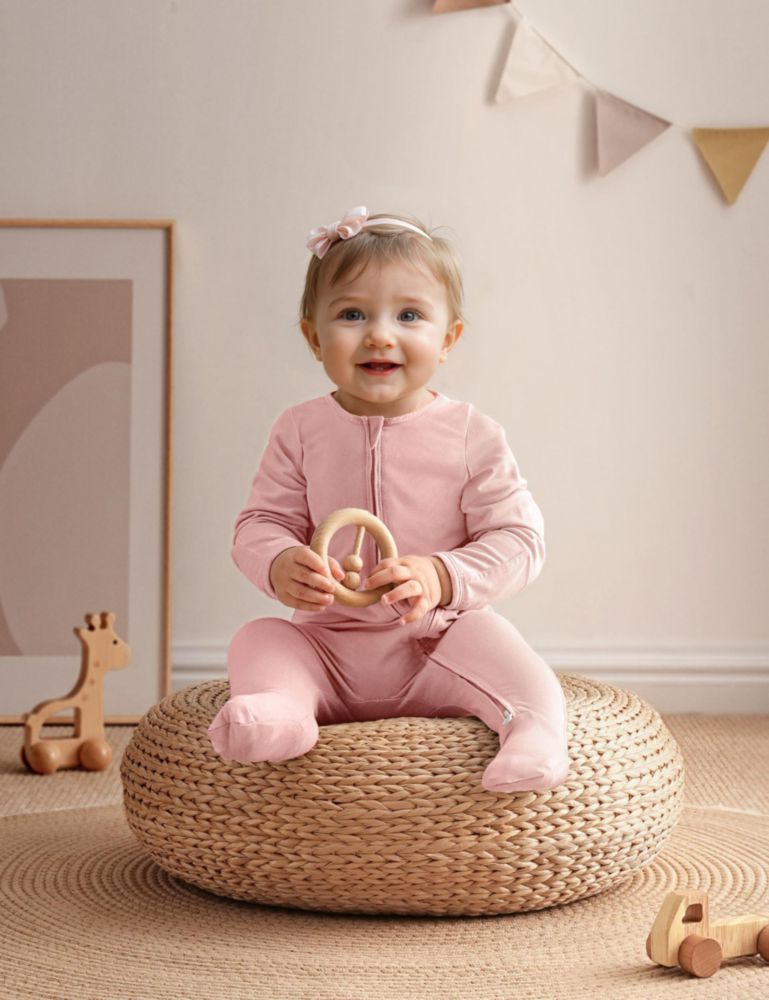 Pijamas Yoofoss 6‑9 meses color rosa degradado juego de 3 piezas