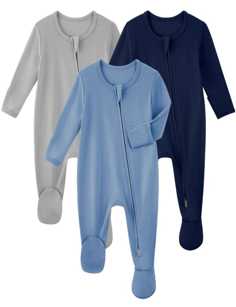 Pijamas Yoofoss 6-9 meses de bambú con cremallera 3 piezas
