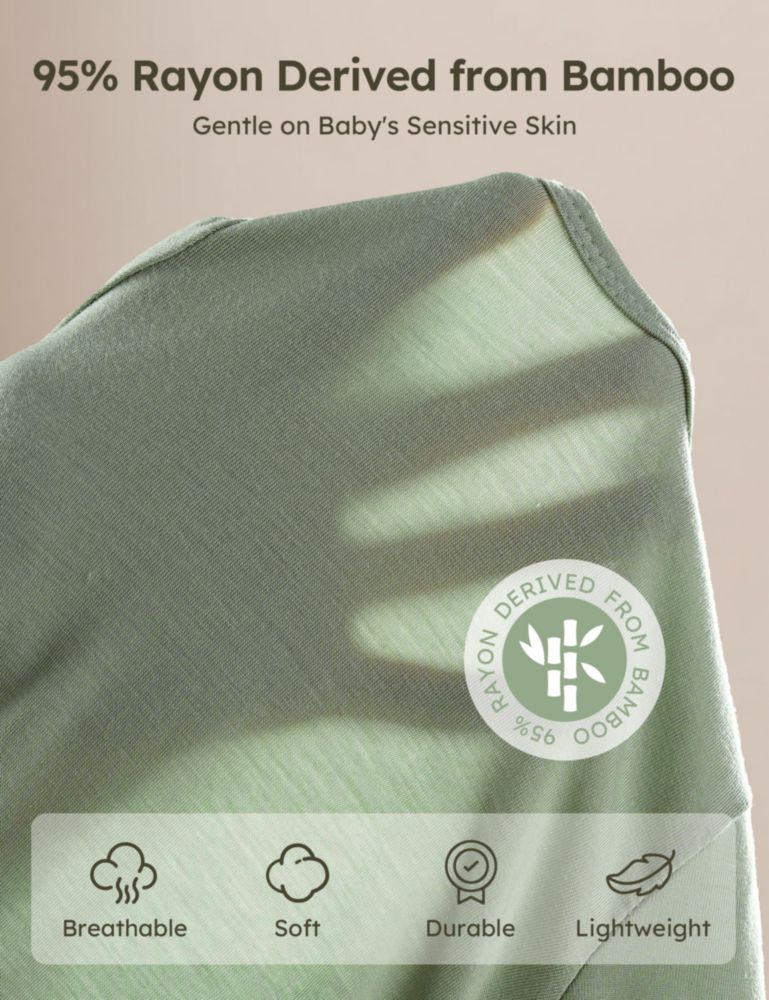 Pijamas Yoofoss de 3 piezas para recién nacido con cremallera bambú verde gris y azul