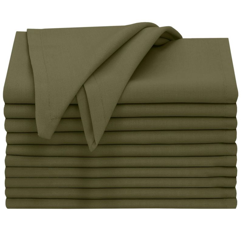 Servilletas de Tela RUVANTI 46 cm Paquete de 12 Oliva