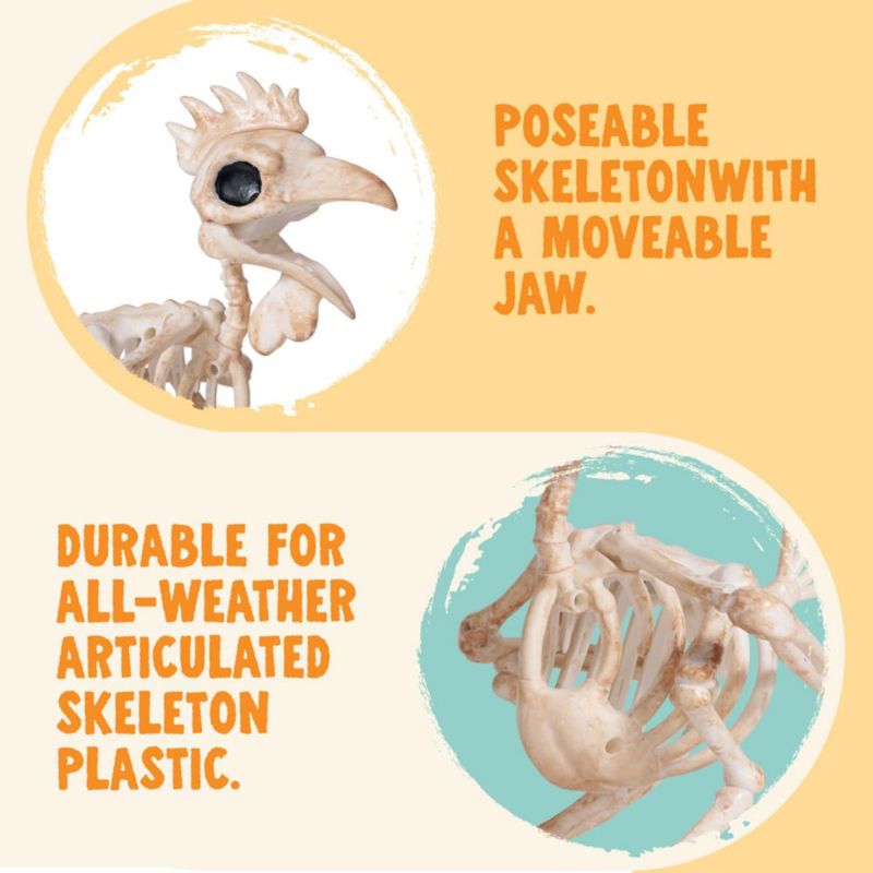 Escultura JOYIN Esqueleto de Gallo 17 cm Posable