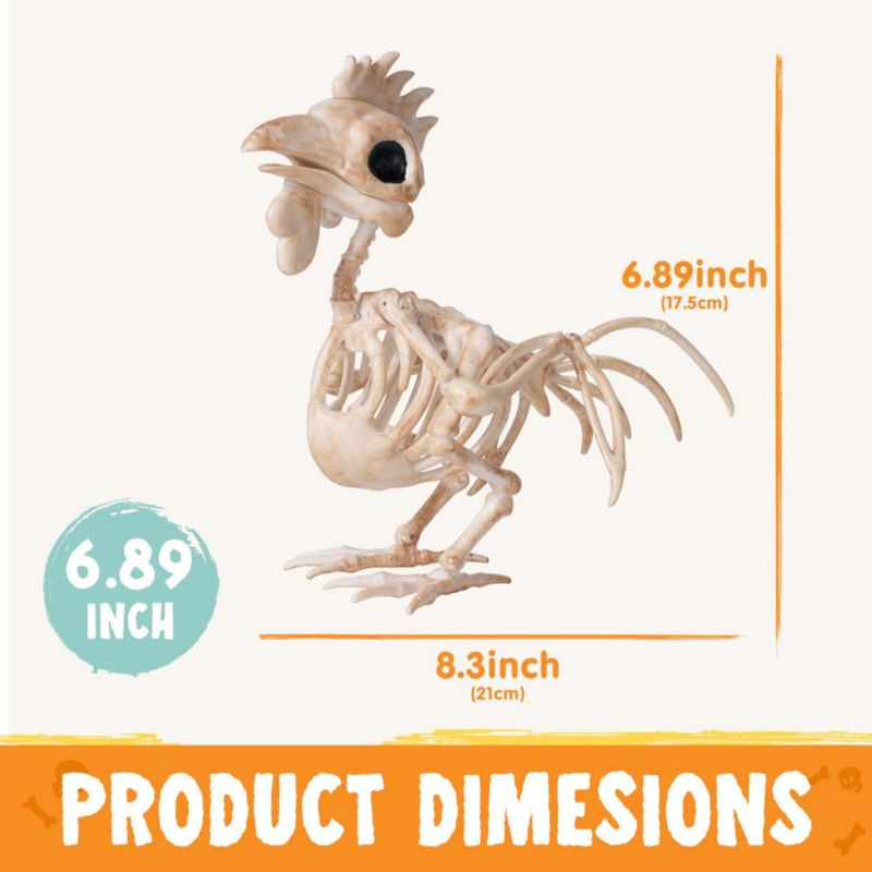 Escultura JOYIN Esqueleto de Gallo 17 cm Posable