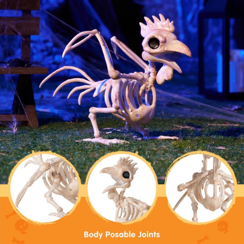 Escultura JOYIN Esqueleto de Gallo 17 cm Posable