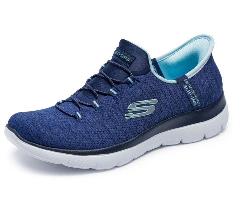 Zapatillas Skechers Summits Azul Marino/Aqua 11 Ancha