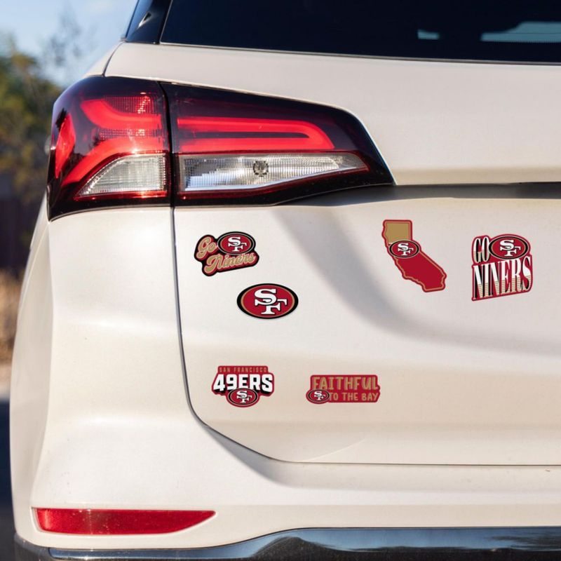 Juego de calcomanías Rico Industries San Francisco 49ers (6 pzs)