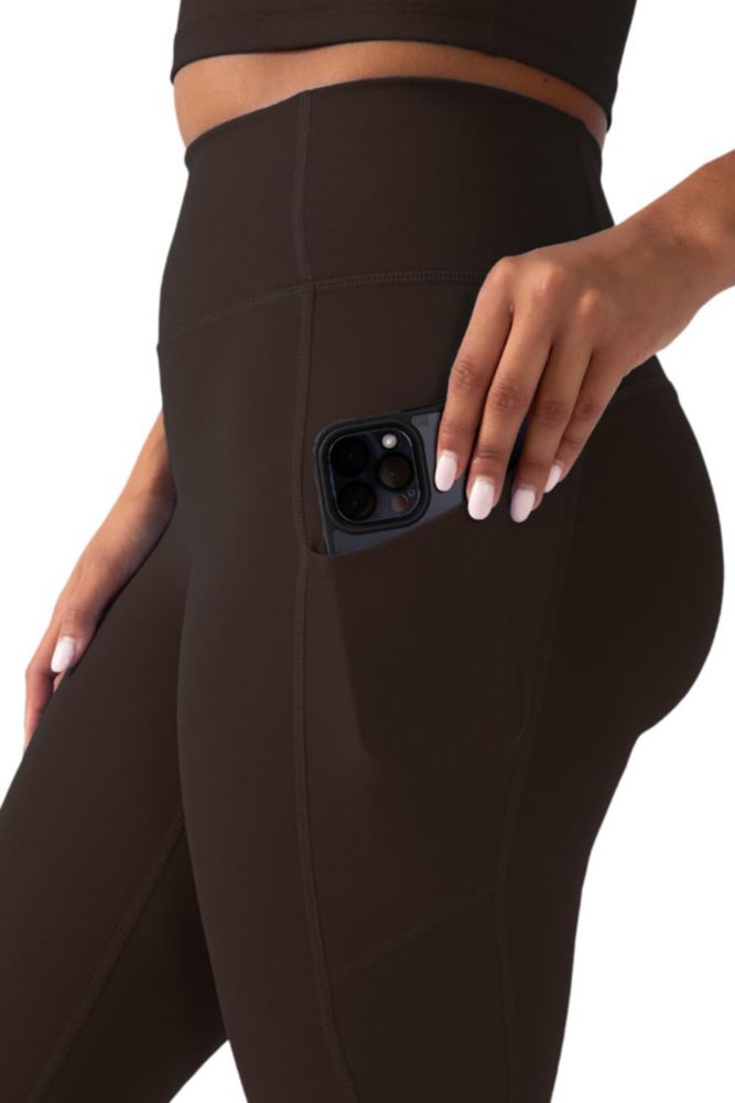 Leggings YITTY Cacao XXL/1X con bolsillo y cintura alta