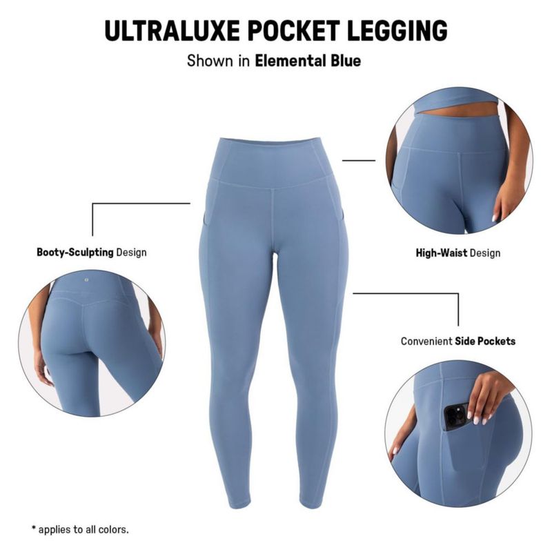 Leggings YITTY Cacao XXL/1X con bolsillo y cintura alta