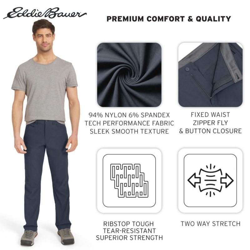 PANTALONES Eddie Bauer 76 cm x 81 cm Storm Corte Atlético