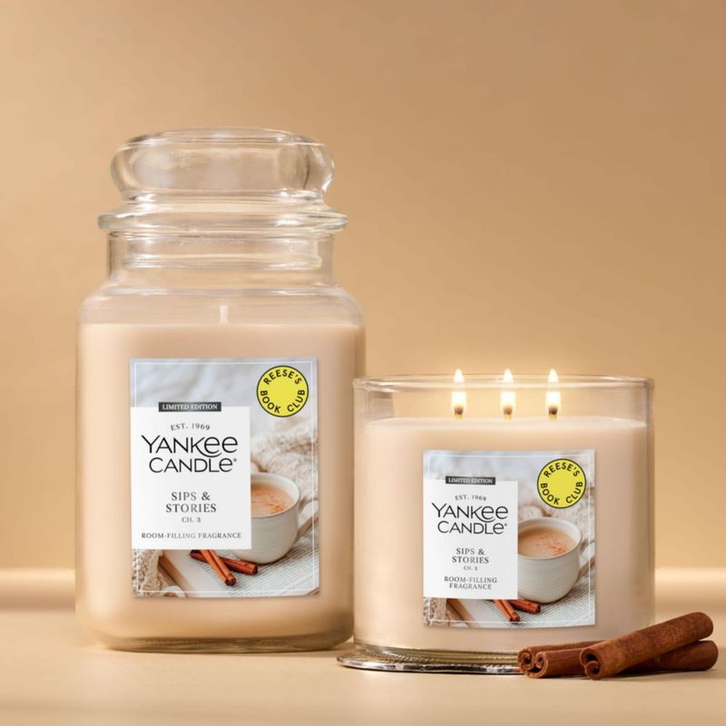 Vela Yankee Candle Sips & Stories 623 g – Frasco Grande