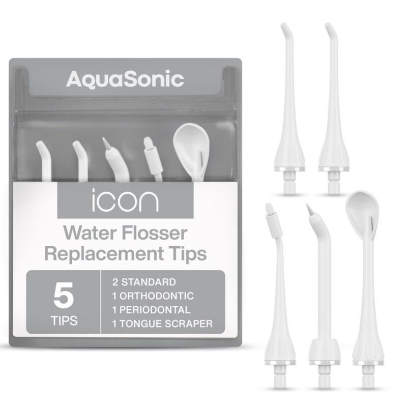 Puntas de repuesto para Irrigador Bucal Aquasonic Icon - Pack de 5 (4 tipos)