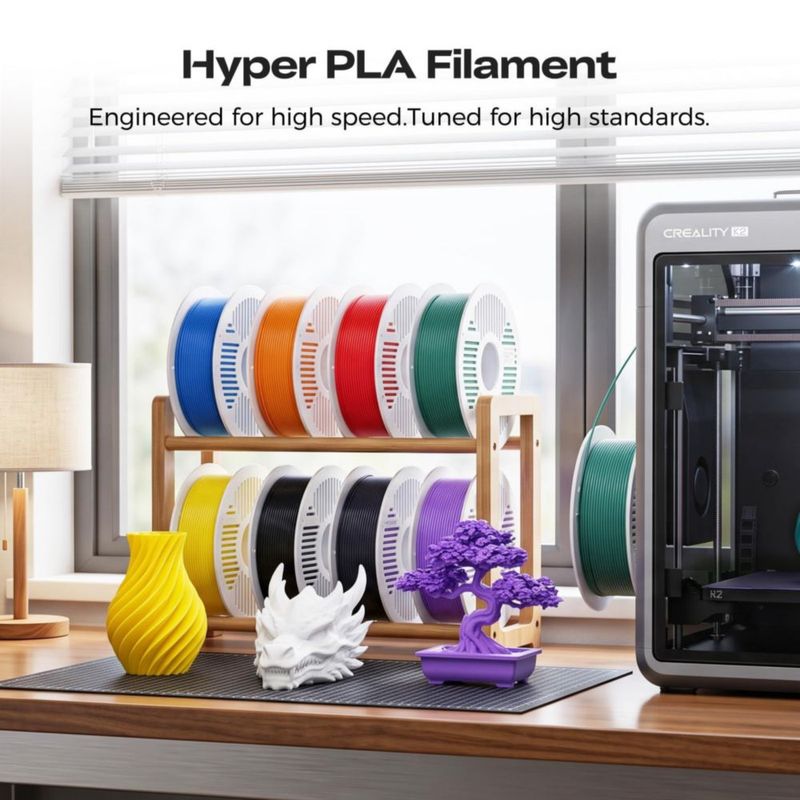Filamento PLA Creality 175 mm 1 kg Blanco 600 mm/s